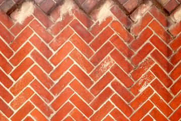 diagonal herringbone brick wall pattern