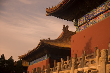 Fototapeta na wymiar pagodas in Forbidden City, beijin, china