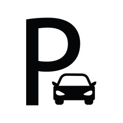 parking icon map pointer vector