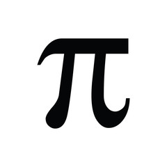 Pi icon symbol . Vector illustration 