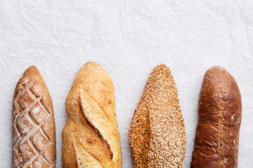 Fresh bread and baguette. Bakery Products