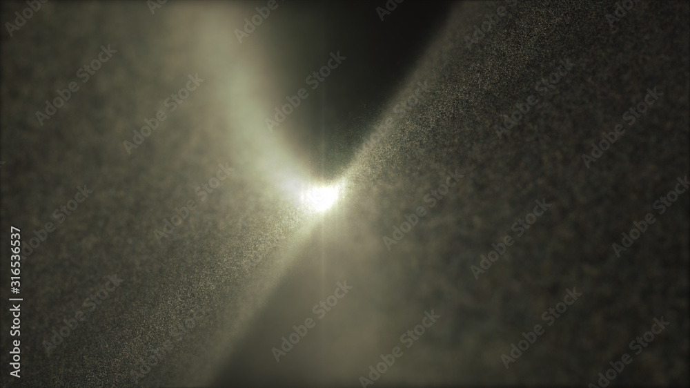 Aufkleber Defocus mysterious sparkling illuminated dust particles floating in the abyss for celebration and festive theme abstract texture background