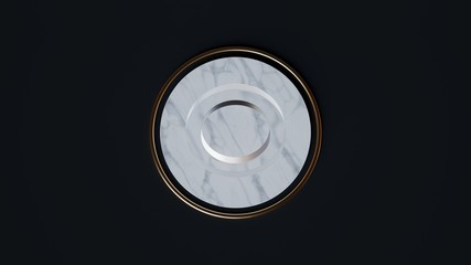 Minimal Black Marble Golden background art deco 3d rendering