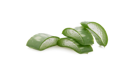 Aloe vera sliced isolated on white background