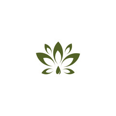 Fototapeta na wymiar CBD oil leaf - Cannabidiol - CBD leaf - Hemp icon / logo template