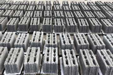 a lot of concrete bricks and blocks, background for advertising