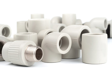 Various fittings for soldering and connecting polypropylene pipes