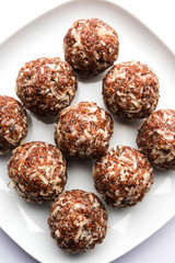 Aliv Laddu, Halim Ladoo or Garden cress Seed sweet Balls a very nutritious food in winters or for New Moms. popular food from India. served in a bowl or plate