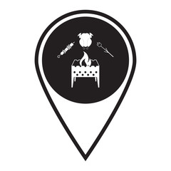 Brazier zephyr, kebab and chicken icon
