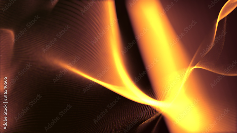 Aufkleber Defocus mysterious sparkling illuminated line particles floating in the abyss for celebration and festive theme abstract texture background