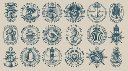 The biggest bundle of vintage nautical vectors