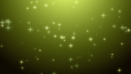Christmas green yellow starry background. Diwali festival holiday design...