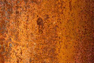 The metal surface is filled with rust that is reddish brown. .Gives a retro and vintage feel.