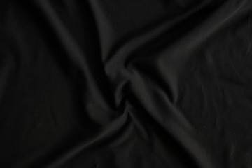 black silk background, cotton fabric texture