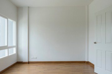 empty white room no have sofa in front of simple clean white wall