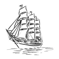 ship isolated on white background