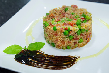 Quinoa with baked vegetables