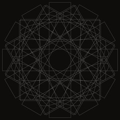 Original and unique geometric shape sign, pentagram rune