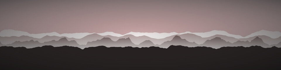 Color Mountains Landscape Generative Art background illustration