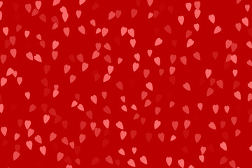 Abstract White Hearts On Red Background.