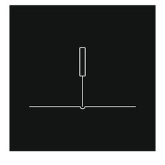 vector icon with acupuncture needles pinned to the skin