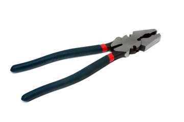 Pliers isolated on a white background. Close-up. 