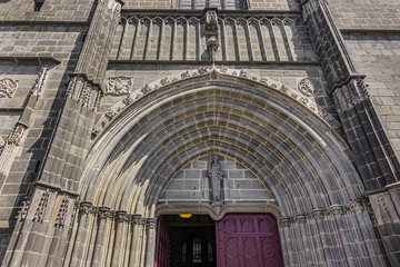 Saint-Flour Cathedral (Cathedrale Saint-Pierre-et-Saint-Flour de Saint-Flour, built 1398 - 1466) -...