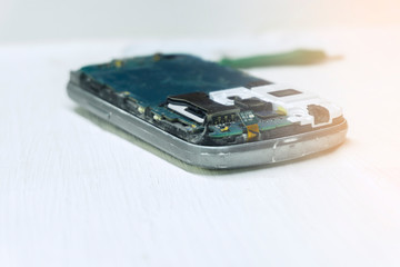 Android Phone. repairs for smartphone By professional technician on desk.
