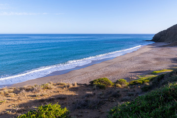 Bordenares beach, a virgin beach, in Almeria.