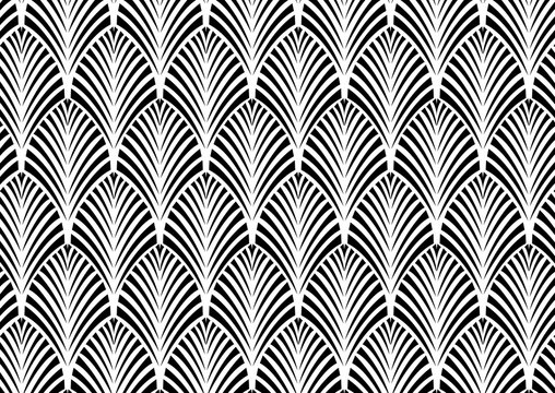 linear vector pattern, repeating abstract Geometry background, gray line of leaf or flower, floral. graphic clean design for fabric, wallpaper etc. pattern is on swatches panel.