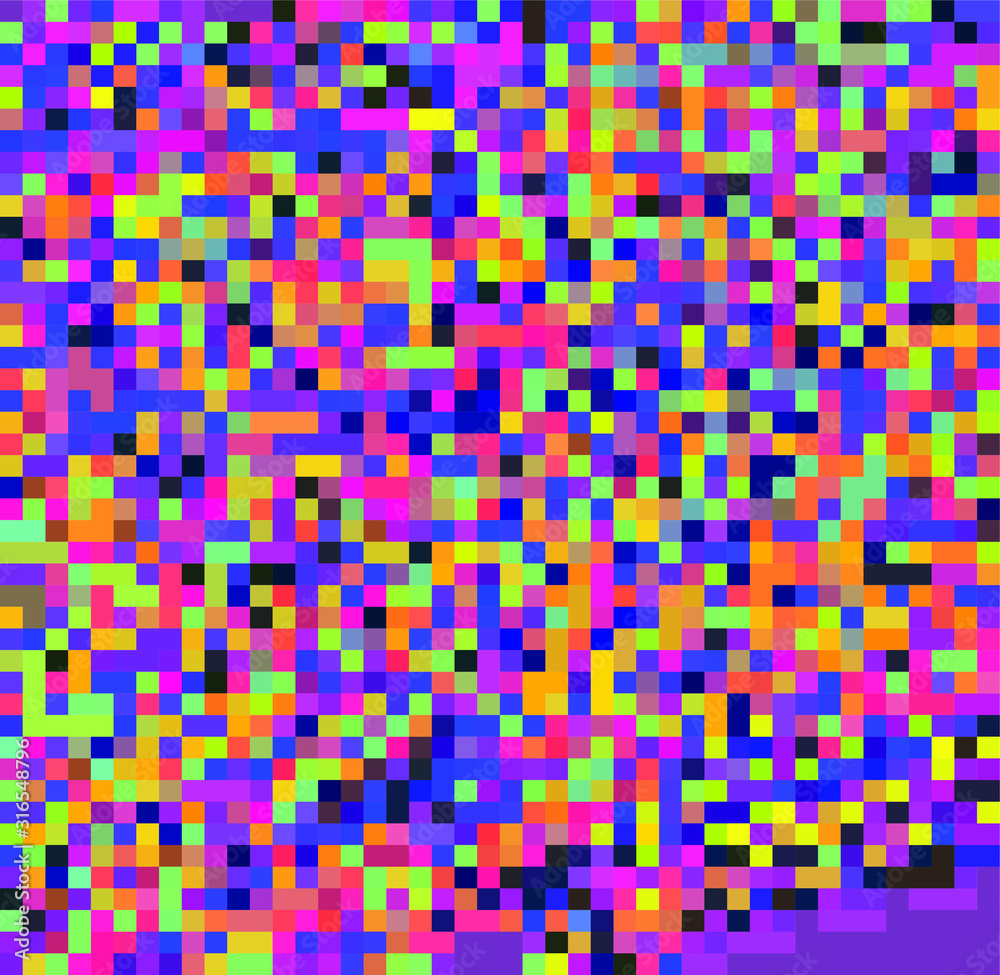 Poster Webpunk style glitched background with VHS artifacts, random pixel noise. Vaporwave and retrowave aesthetics of 80's.