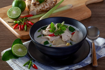Chicken Coconut Soup (Tom Kha Kai) Thai food