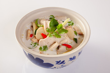 Chicken Coconut Soup (Tom Kha Kai) Thai food