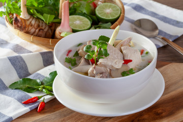 Chicken Coconut Soup (Tom Kha Kai) Thai food