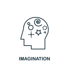 Imagination icon. Simple line element Imagination symbol for templates, web design and infographics