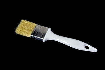 Brush, paintbrush isolated on a black bacground. 