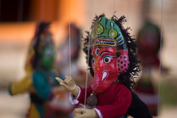newar puppets in kathmandu , Nepal
