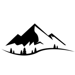 mountain and travel icon logo abstract vector