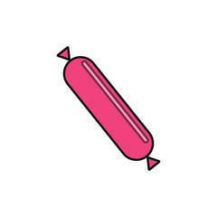 vector icon, with sausage shape