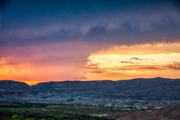 Big Bend National Park, USA at sunset
