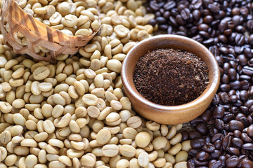 Coffee bean products of farmers.