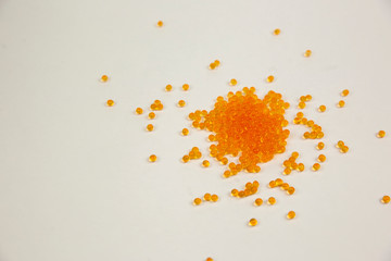  red caviar on a white background