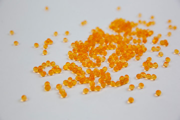  red caviar on a white background