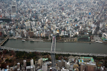View from Sky tree tower in Tokyo