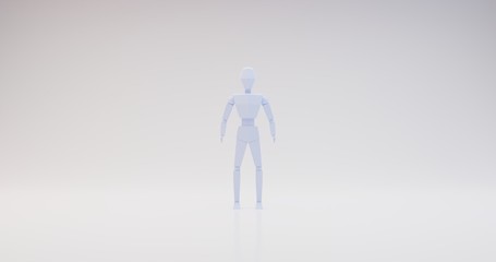 Posable doll and model for artists. 3d rendered body reference. Male body and Famele body Model Figure for Artists