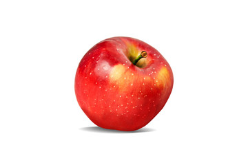 Red apple on a white isolated background