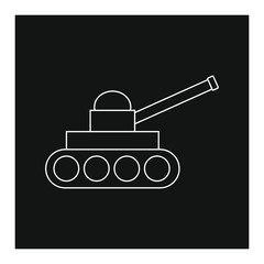 vector icon, in the form of military combat car
