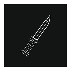 vector icon, shaped like a military knife