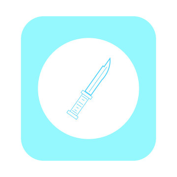 vector icon, shaped like a military knife