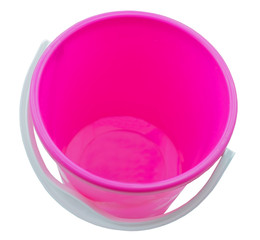 new plastic bucket with white handle